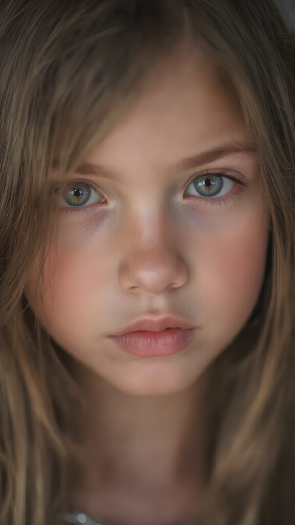 A (((detailed portrait))) of a (((beautiful young girl))) with a ((vividly colorful and hyper-detailed expressive, glossy lips, and expressive big happy eyes, yet delicate facial features. Her long, straight hair framing her face as she gazes confidently forward. Her skin is exuding (hyper-realistic, detailed texture), adorned with a (short, intricate colorful floral pattern) that draws attention to her slender figure.
