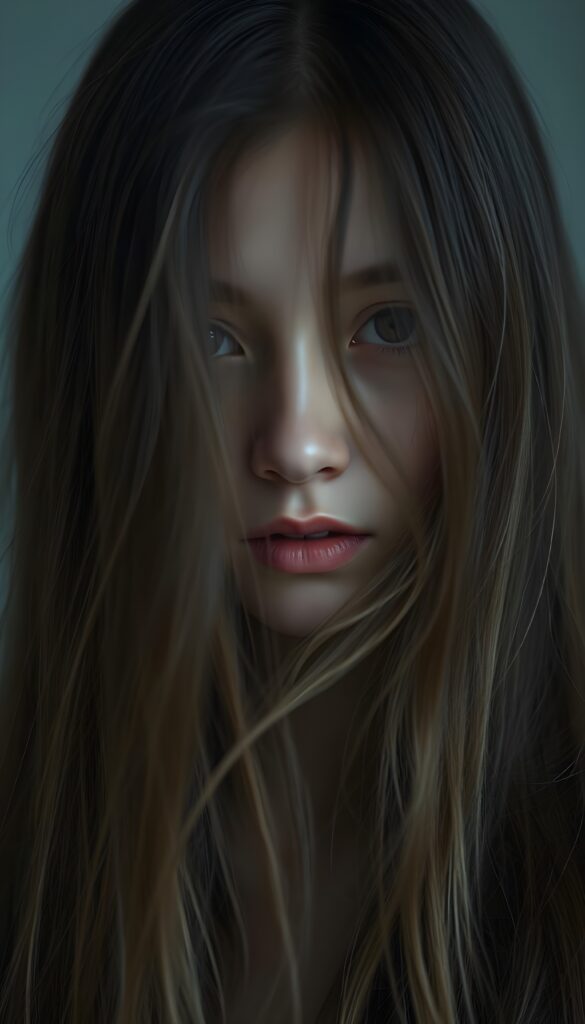 suggesting a muted fatigue that comes from years of tending to such luxurious locks