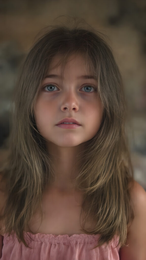 A (hyper-realistic, highly-detailed, vivid (((full upper body photo))), with ((warm highlights)), (((dramatic cool-toned diffuse back-lighting))), ((crisp details)), captured at ((the peak of the season)) for a (beautiful young girl) with ((long, soft, dark brown hair)), ((dark eyes)), ((natural light makeup)), and ((detailed, matching, perfect teeth)), in a ((natural pose)), ((looking up at the camera)), exuding ((full body allure))