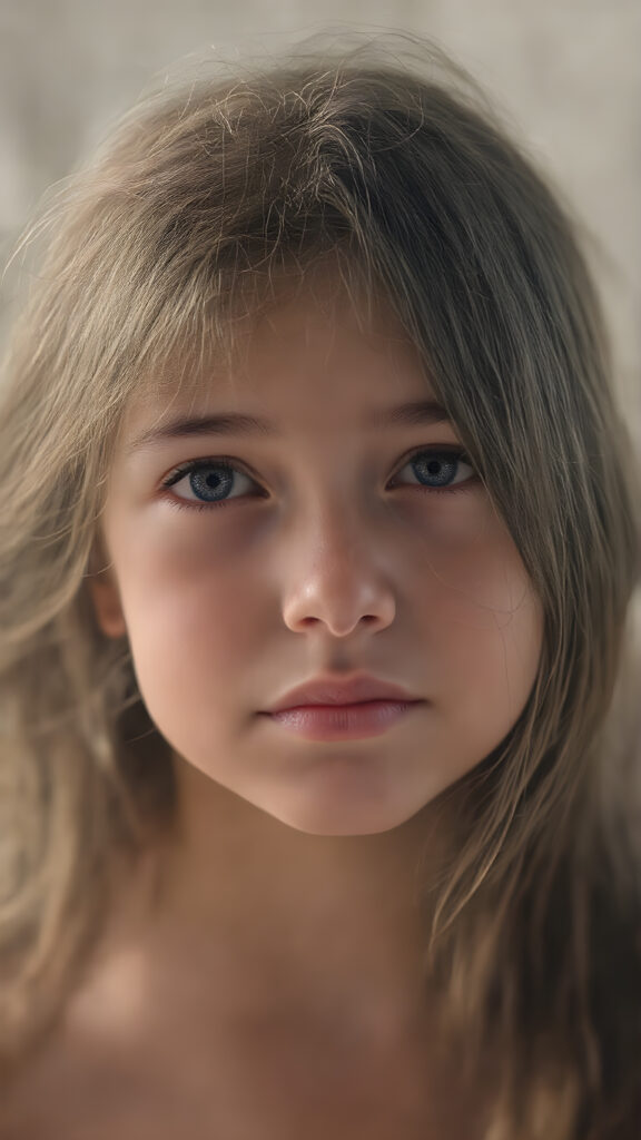 A (hyper-realistic, highly-detailed, vivid (((full upper body photo))), with ((warm highlights)), (((dramatic cool-toned diffuse back-lighting))), ((crisp details)), captured at ((the peak of the season)) for a (beautiful young girl) with ((long, soft, dark brown hair)), ((dark eyes)), ((natural light makeup)), and ((detailed, matching, perfect teeth)), in a ((natural pose)), ((looking up at the camera)), exuding ((full body allure))