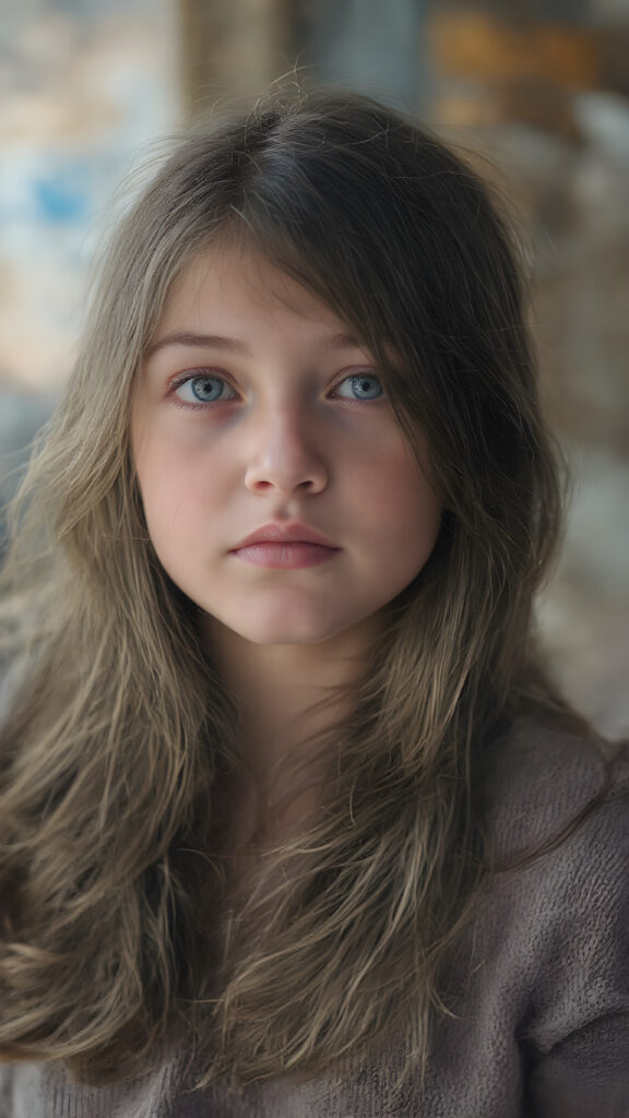 A (hyper-realistic, highly-detailed, vivid (((full upper body photo))), with ((warm highlights)), (((dramatic cool-toned diffuse back-lighting))), ((crisp details)), captured at ((the peak of the season)) for a (beautiful young girl) with ((long, soft, dark brown hair)), ((dark eyes)), ((natural light makeup)), and ((detailed, matching, perfect teeth)), in a ((natural pose)), ((looking up at the camera)), exuding ((full body allure))