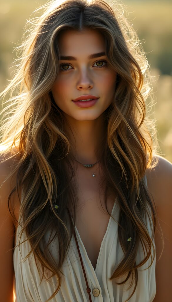 She’s a free-spirited young woman with sun-kissed skin and long, wavy hair that seems to catch the light as she moves. Her style is effortlessly bohemian—flowy dresses, beaded bracelets, and tiny wildflowers woven into her hair. She often walks barefoot, a soft smile playing on her lips, radiating a sense of calm and kindness. There’s a sparkle in her eyes that hints at curiosity and compassion for the world. She loves music, nature, and meaningful conversations under the stars, carrying an aura that makes everyone around her feel at peace.