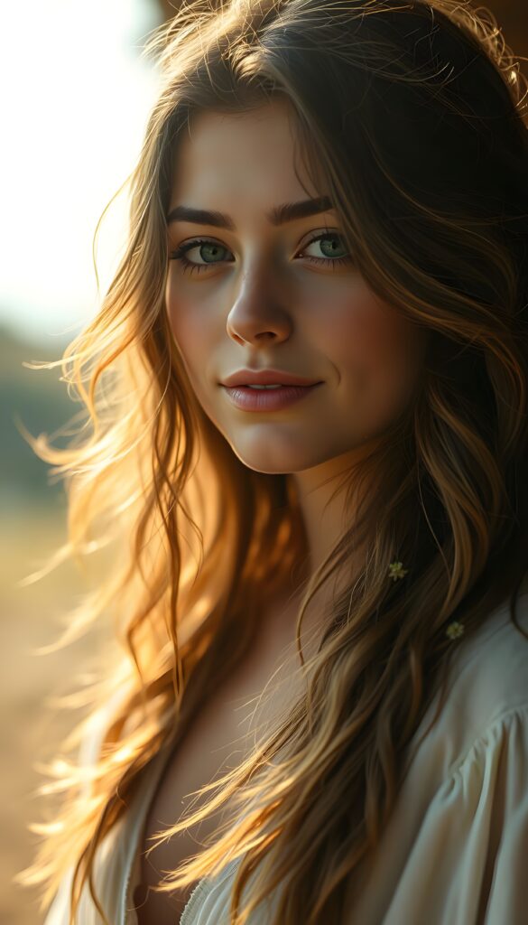 She’s a free-spirited young woman with sun-kissed skin and long, wavy hair that seems to catch the light as she moves. Her style is effortlessly bohemian—flowy dresses, beaded bracelets, and tiny wildflowers woven into her hair. She often walks barefoot, a soft smile playing on her lips, radiating a sense of calm and kindness. There’s a sparkle in her eyes that hints at curiosity and compassion for the world. She loves music, nature, and meaningful conversations under the stars, carrying an aura that makes everyone around her feel at peace.