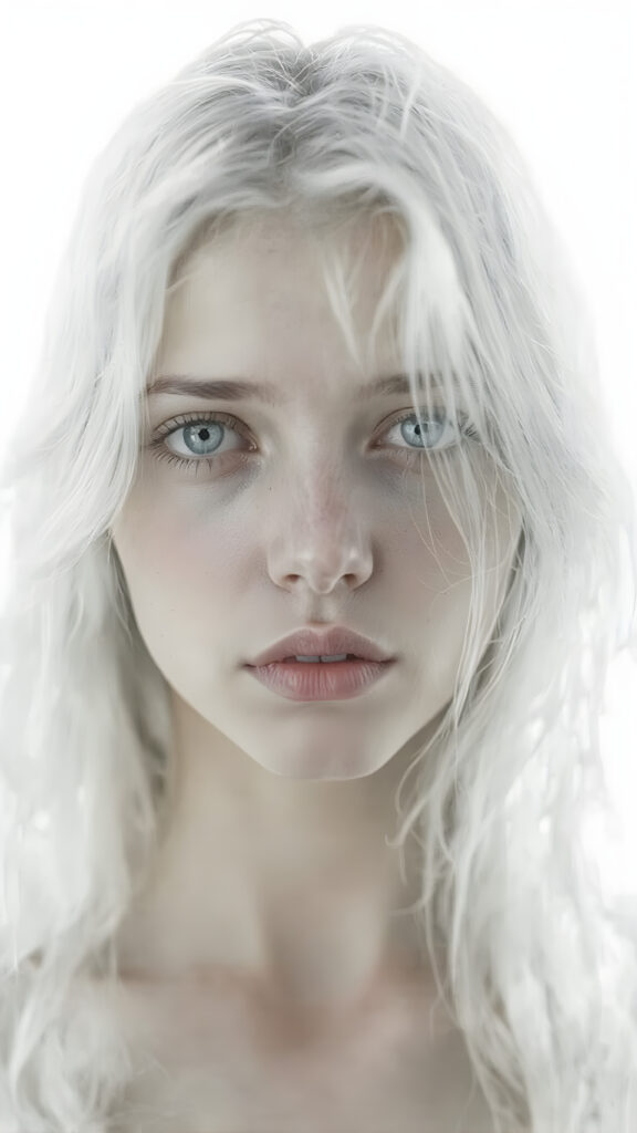 Visualize an otherworldly double exposure photograph, where a (full-body teen girl) with ((pale, almost translucent skin)) is bathed in a (softly blurred, alcohol-drenched glow). Her long, flowing white hair merges with the alcohol ink's fluid patterns, creating a mesmerizing interplay of light and shadow. The beauty, with hyper-realistic luminous eyes, stands out against the (ethereal, alcohol-drenched backdrop), embodying a sense of wonder and fantasy
