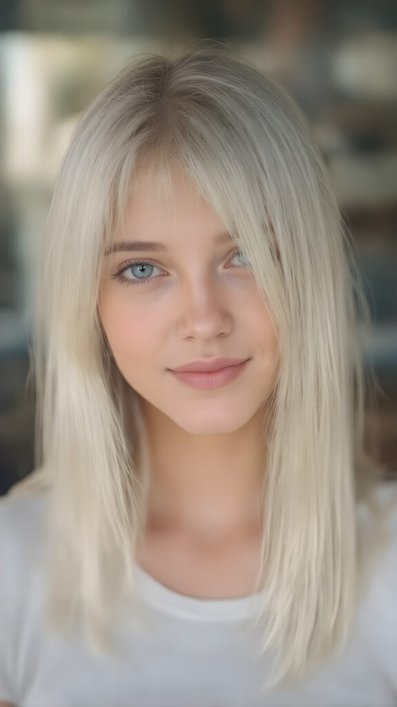 enjoy her carefree life, she is smiling, posing