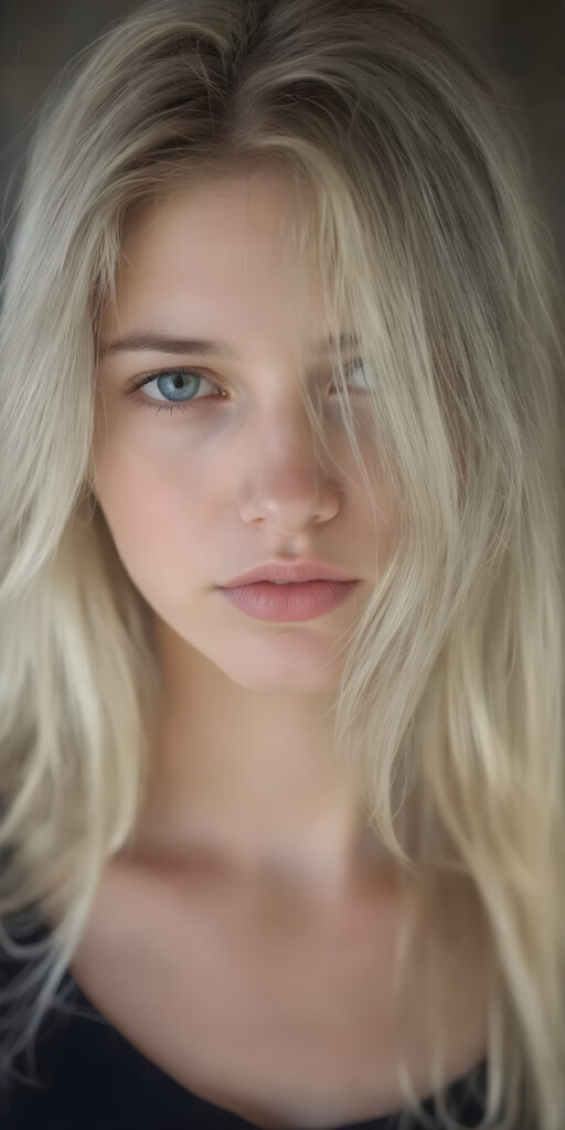 a (((gorgeous adult girl))), with (((pale skin))), luxurious and (((straight hait))), styled in loose and (((flowing hair))), that softly sweeps up and frames her face, embodying an ethereal ((angelic presence)), exuding a serene ambiance (((Full body view))) that captures her natural beauty with a hint of (professionalism)