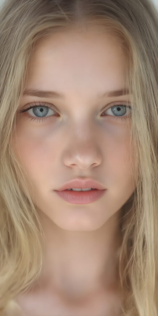 a (((gorgeous adult girl))), with (((pale skin))), luxurious and (((straight hait))), styled in loose and (((flowing hair))), that softly sweeps up and frames her face, embodying an ethereal ((angelic presence)), exuding a serene ambiance (((Full body view))) that captures her natural beauty with a hint of (professionalism)