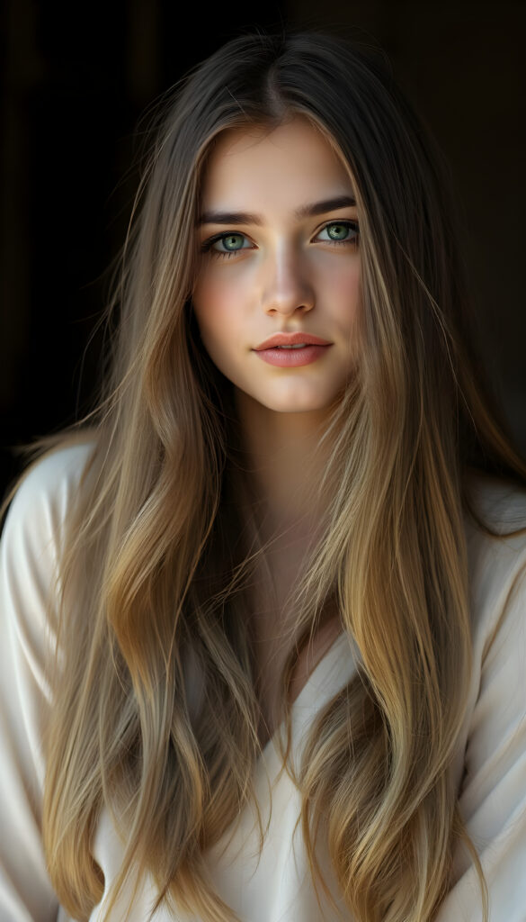 a stunning beautiful natural Afghanistan girl, soft long hair