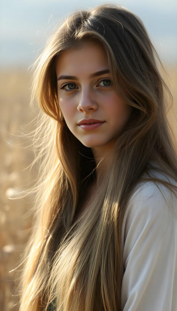 a stunning beautiful natural Afghanistan girl, soft long hair