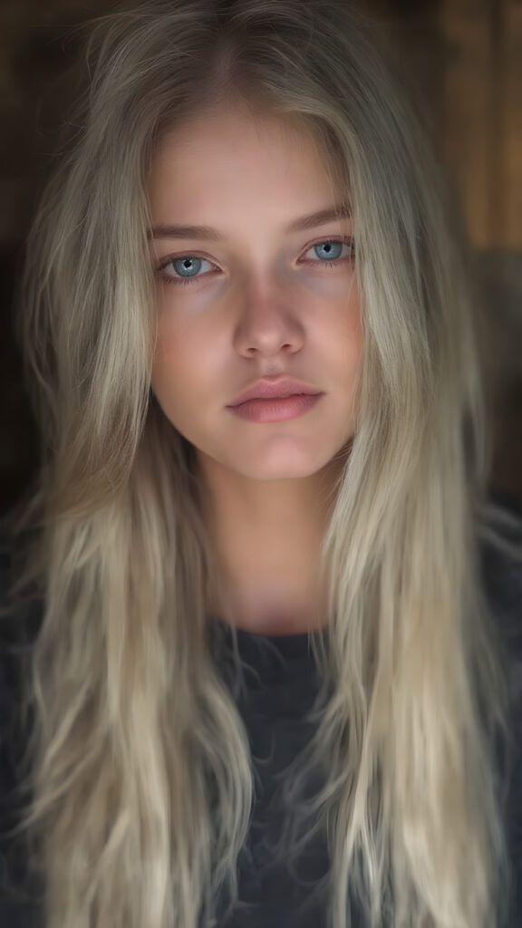 a (((stunning girl))) with (((soft long white hair)))
