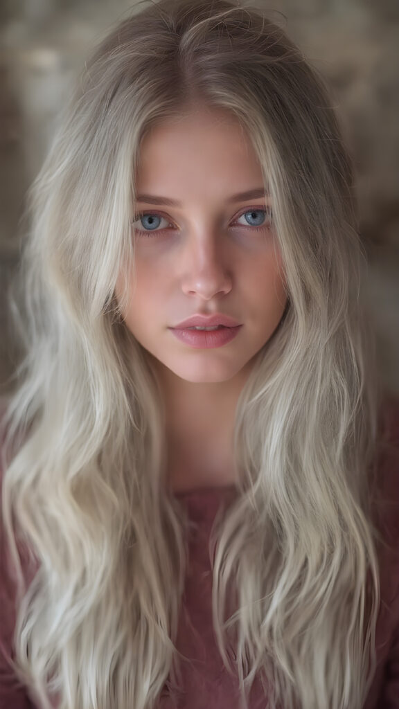 a (((stunning girl))) with (((soft long white hair)))