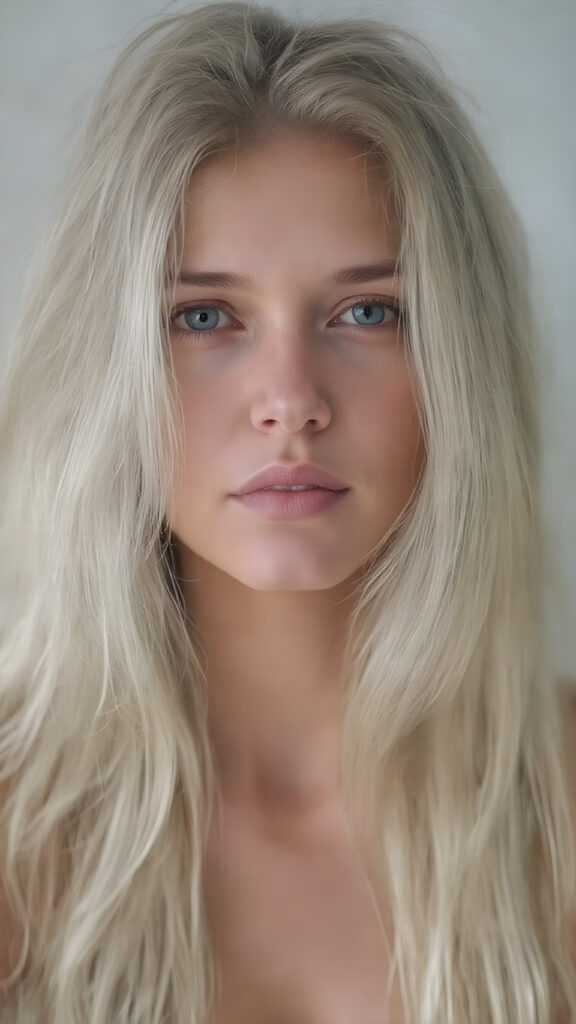 a (((stunning girl))) with (((soft long white hair)))