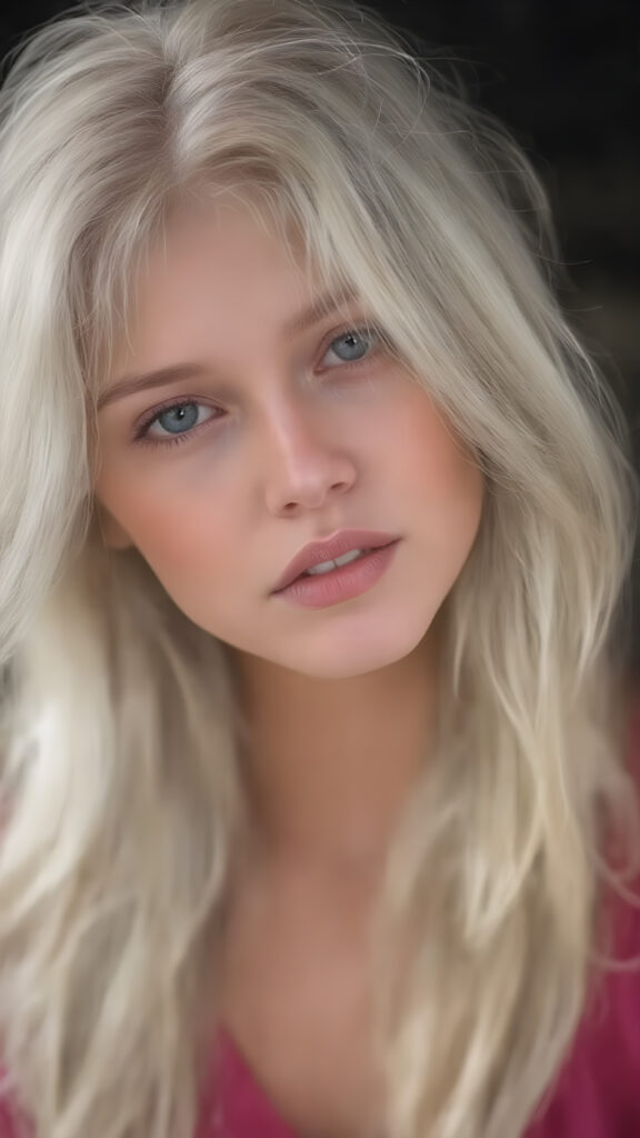 a (((stunning girl))) with (((soft long white hair)))