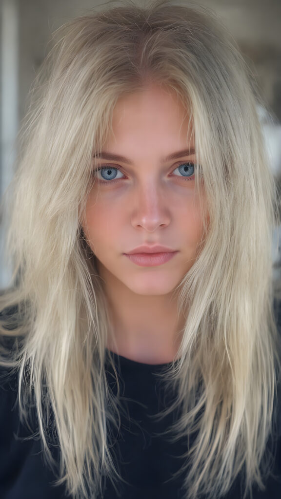 a (((stunning girl))) with (((soft long white hair)))