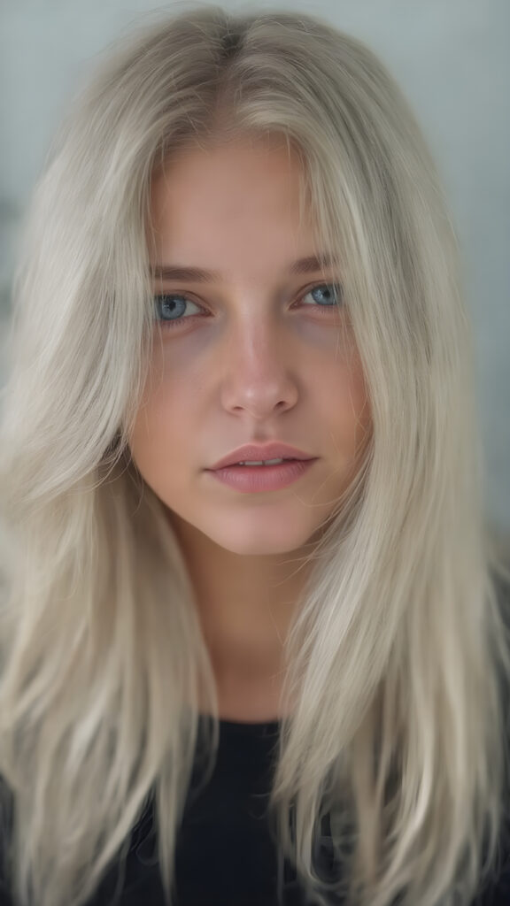 a (((stunning girl))) with (((soft long white hair)))