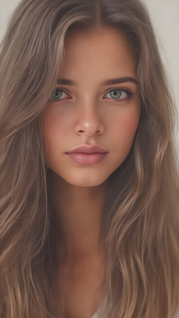 a sugar-sweet, Indian girl, long wavy soft hair, portrait of the entire upper body, detailed and realistic