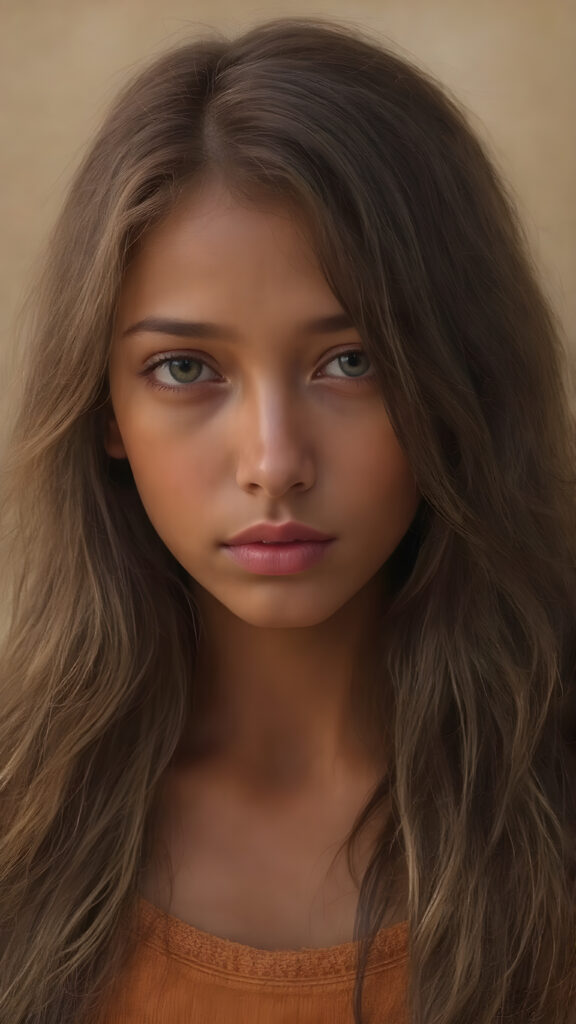 a sugar-sweet, Indian girl, long wavy soft hair, portrait of the entire upper body, detailed and realistic