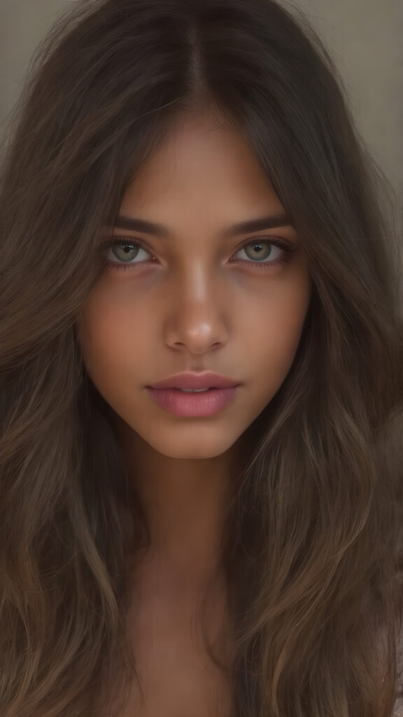 a sugar-sweet, Indian girl, long wavy soft hair, portrait of the entire upper body, detailed and realistic