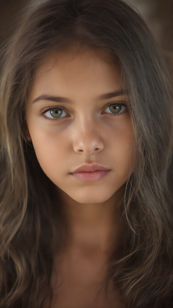 a sugar-sweet, Latin American girl, long wavy soft hair, portrait of the entire upper body, detailed and realistic