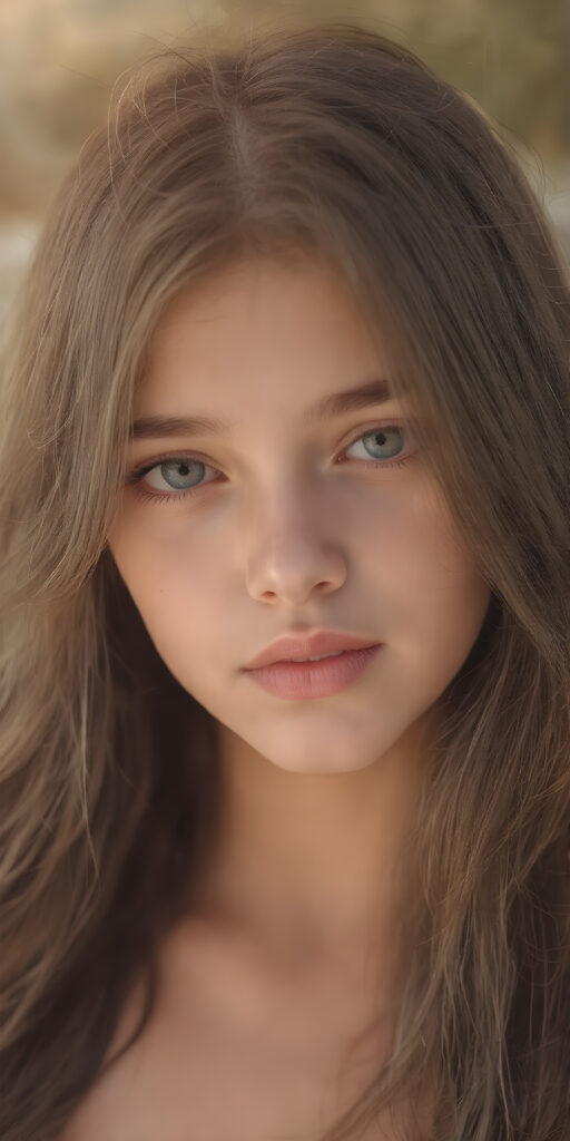 a (((super nice and charming young teen girl), age 15, with an innocent air yet a mature and welcoming expression) with flowing, (((extremely long black soft hair))) that cascades down to her hips, (softly waving) in a warm, inviting summer breeze. Her features are exuding an unmistakable allure, with perfectly sculpted lips and eyes that radiate a youthful vibrancy. Her skin is a light brown canvas that adds to her ethereal allure. (((She's dressed in a very cute summer dress that accentuates her flawless complexion even at an early age))) She's not only effortlessly beautiful but also exudes a sense of youthful charm and confidence, making her even more of a heart-throb in the teenage scene.