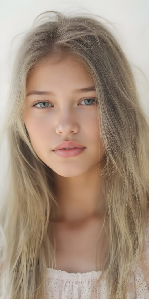 a (((super nice and charming young teen girl), age 15, with an innocent air yet a mature and welcoming expression) with flowing, (((extremely long hair))) that cascades down to her hips, (softly waving) in a warm, inviting summer breeze. Her features are exuding an unmistakable allure, with perfectly sculpted lips and eyes that radiate a youthful vibrancy. Her skin is a light brown canvas that adds to her ethereal allure. (((She's dressed in a very cute summer dress that accentuates her flawless complexion even at an early age))) She's not only effortlessly beautiful but also exudes a sense of youthful charm and confidence, making her even more of a heart-throb in the teenage scene.