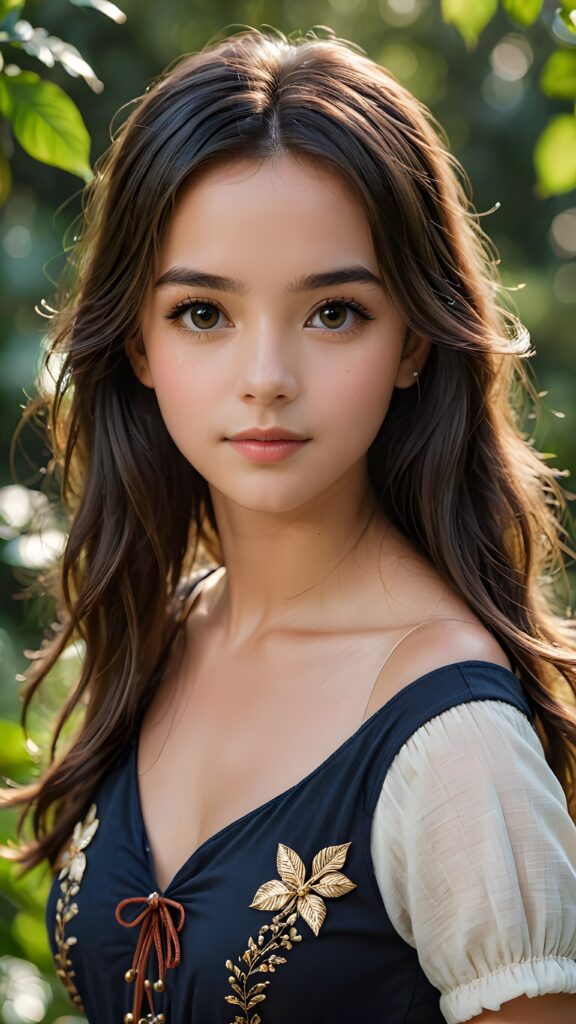 a young Amazon girl, soft straight hair, ((detailed and realistic))