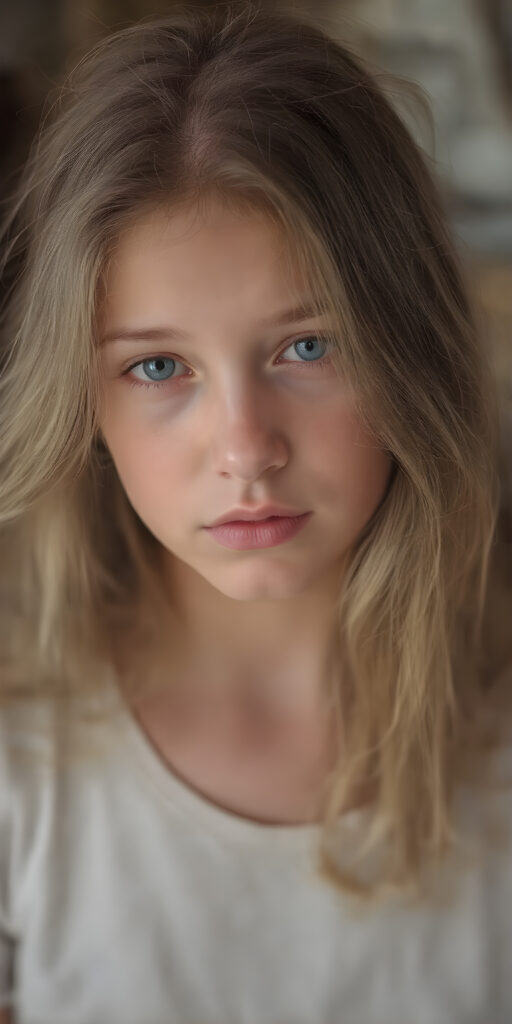 a young girl looks like Anna, stunning, gorgeous, soft hair, portrait photo
