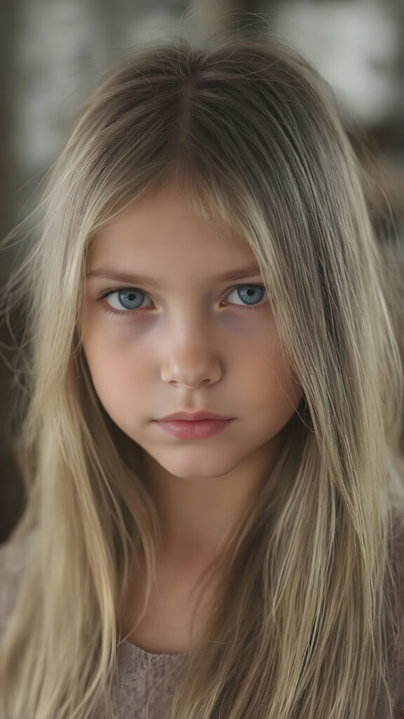 a young girl, super long straight blond brown hair, view from back, stunning