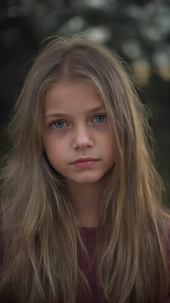 a young girl, super long straight blond brown hair, stunning, moonlight