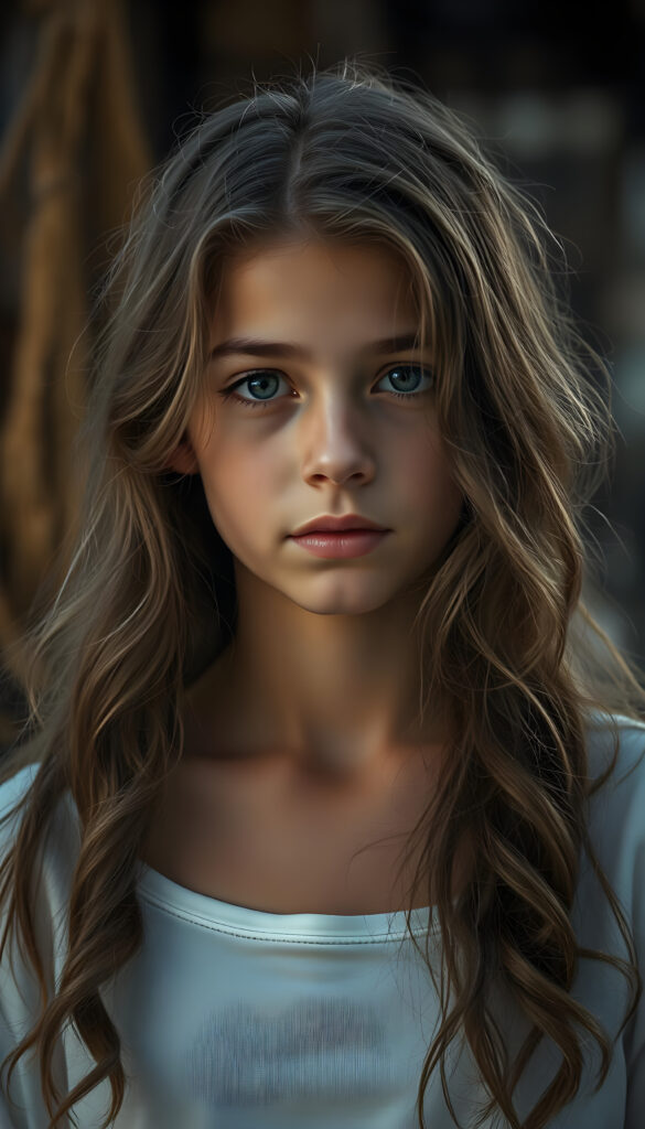 a young teen girl, ((detailed wavy hair)), perfect face, white cropped top, ((the grand sorceress))