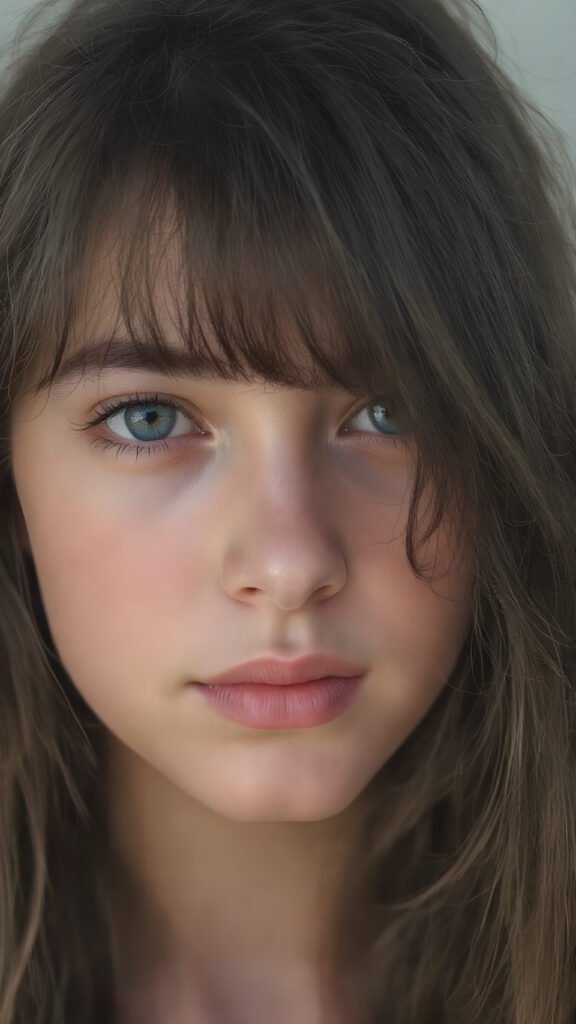 an Emo teen girl, (realistic detailed hair), realistic face, beautiful saturation, ultra high resolution, deep shadow, (best quality, masterpiece), highly detailed, looking at viewer, warm smile, 4k, (portrait shot) (gorgeous) (attractive) (stunning)