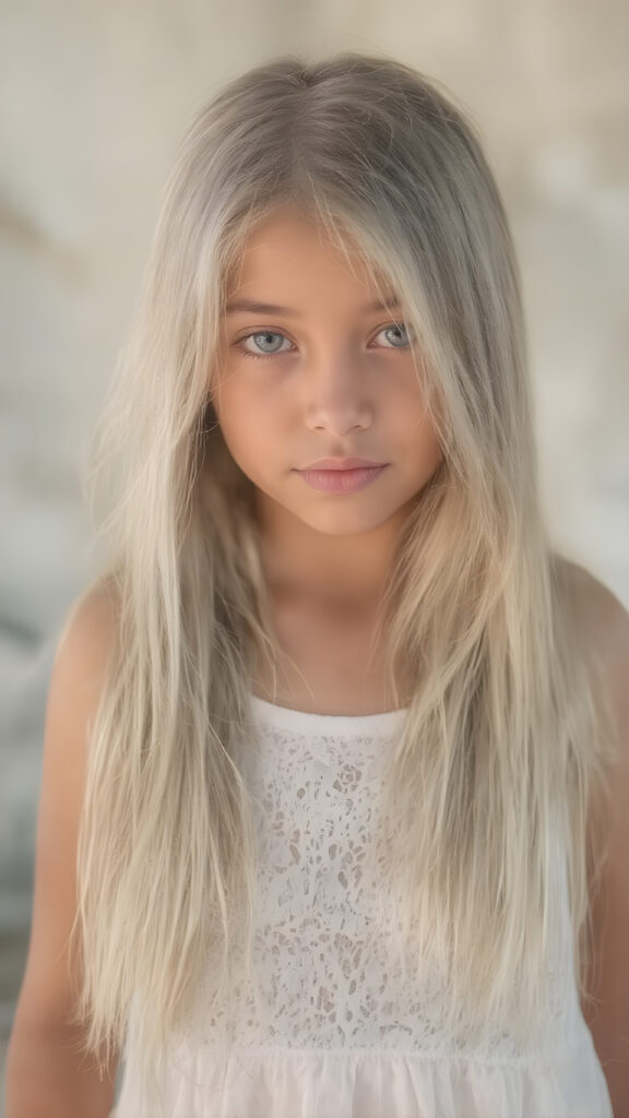 (((an hyper-realistic, highly-detailed, vivid full body photo in 8k resolution, with warm glowing highlights and soft, diffused lighting, backlit))) of a cute, innocent and beautiful young teen girl, with long, straight soft white hair, (fair skin), a (natural tan glow) from the sun, wearing a (white summer dress), and (a short white lacy dress), that brings out her (natural-toned legs). Her pose is (stunningly beautiful), with (perfect anatomy) and (hyper-realistic, detailed hands and fingers) that exude (charming cuteness). The image exudes (soft, diffused light) that gives off (warm, glowing highlights) and (dramatic, diffused shadows) that make her face and body (visible, contrasted against the natural-toned skin) in a (vivid, vibrant and dynamic full body photo), with (dynamic composition and movement) that brings out her (best features)