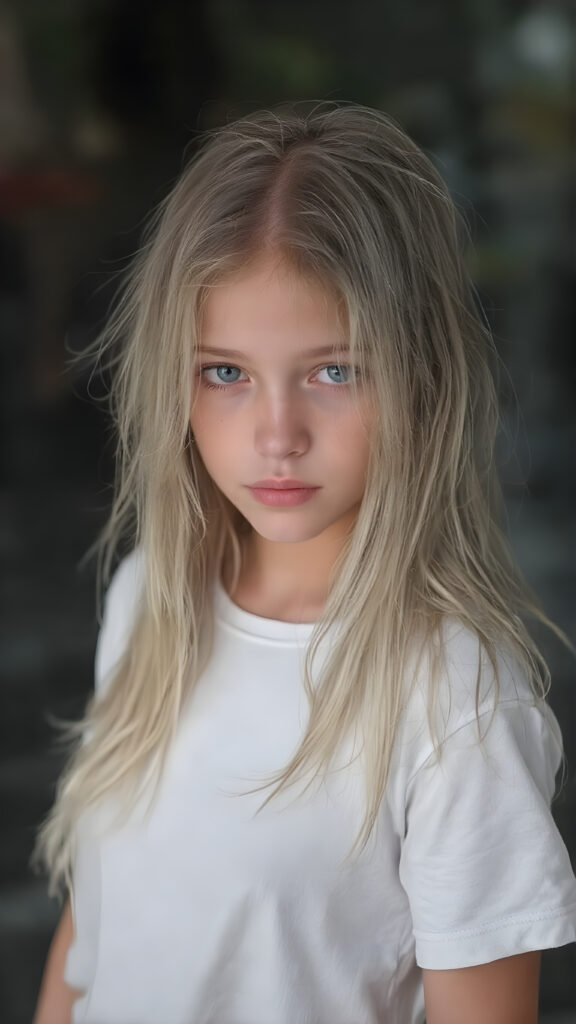 an ultra realistic hyper-detail photograph capturing a (((very cute adult teen girl))) with pale skin and (((white wet hair))), standing alone on a street in the rain. Her hair is long, soft, and straight, with natural white streaks. She is wearing a (white t-shirt) that clings to her body like a second skin, accentuating her (skinny figure). Her face is bright and open, with (natural looking eyes) that match her tresses in color and texture. The overall image is (ethereal and beautiful), with the light refracting off her wet skin and hair, creating a magical, natural-looking atmosphere.