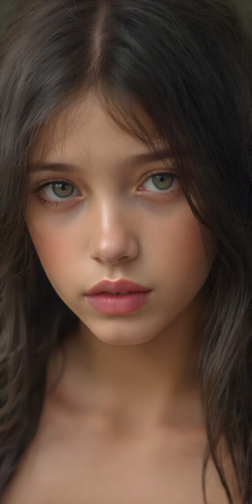 ((extremely detailed)) ((ultra realistic)) ((full body)) painting of a (((beautiful young girl))) with luxurious ((long)) smooth ((black)) hair, (intricate details around her eyes) and (full lips) that are (lightly parted). The scene is (softly backlit) with a (front fill light) that creates a (dreamy, enchanting atmosphere) reminiscent of a (Renaissance/Baroque masterpiece)