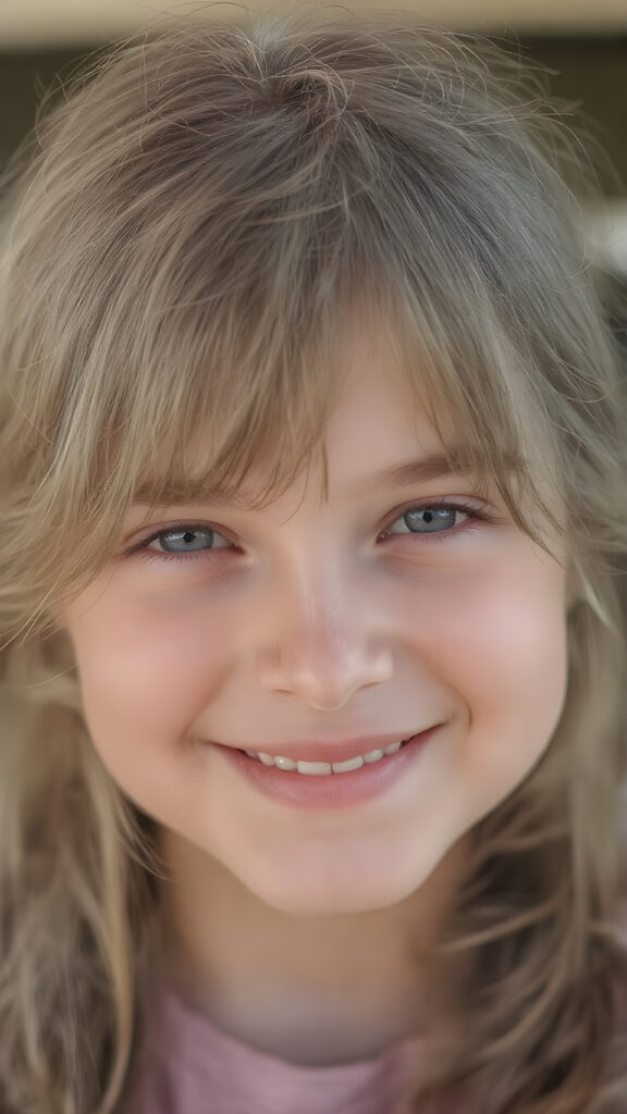 full upper body portrait, a young, beautiful girl, 23 years old, with brown, soft hair enjoys life. She radiates joy. Her eyes shine. She has a wonderful, gentle face.