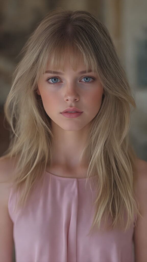 girl, detailed, blond, thin dressed