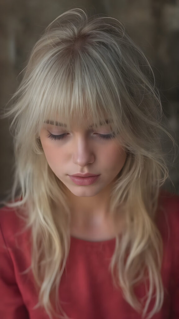 girl, detailed, blond, thin dressed