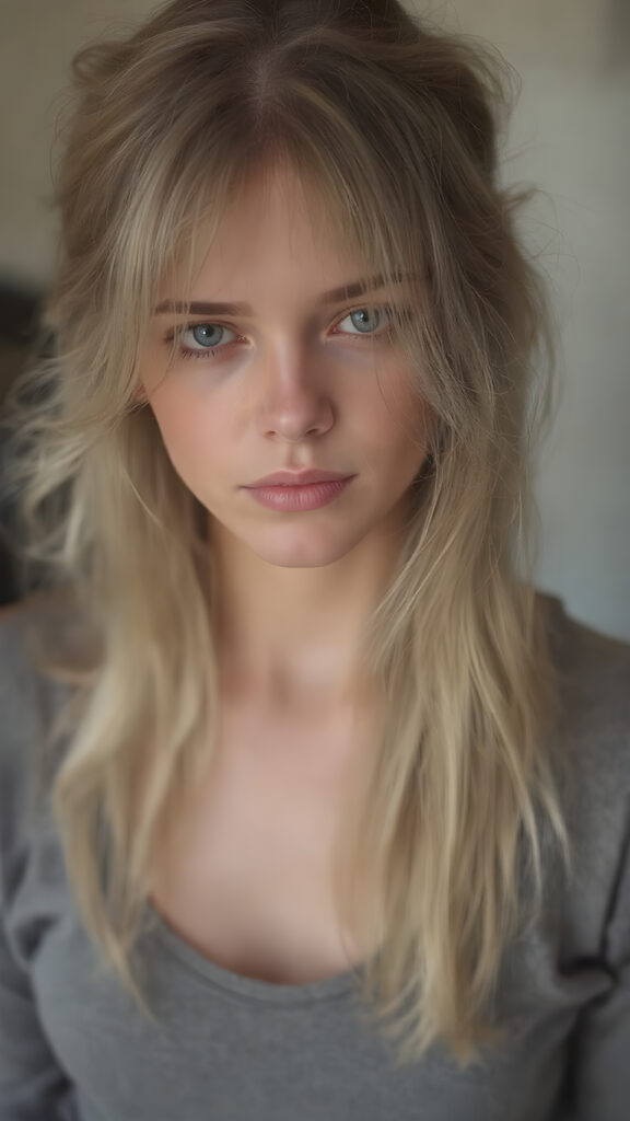 girl, detailed, blond, thin dressed