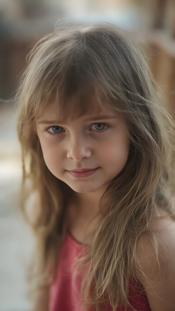 pretty little girl with soft long hair, please smile for me and touch my soul